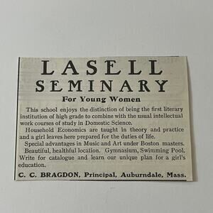 Lasell Seminary For Women CC Bragdon Auburndale MA 1903 Magazine Ad SAG6-S16